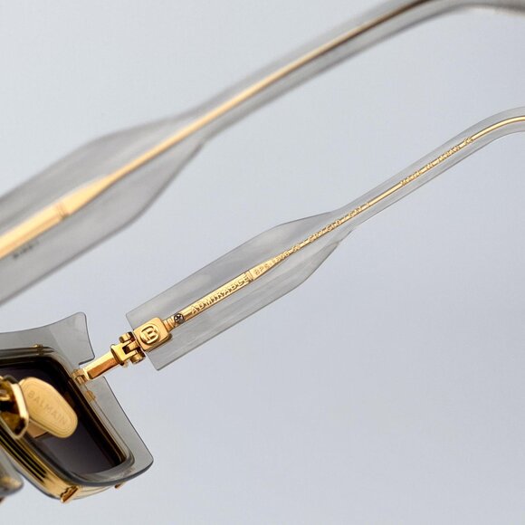 Balmain ADMIRABLE BPS-130B-52 Men BRAND NEW Sunglasses Titanium Grey Crystal - Picture 8 of 12